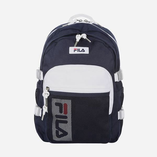 Fila Vertical Linear Mesh Boy's Backpacks - Navy,NZ 432-15739